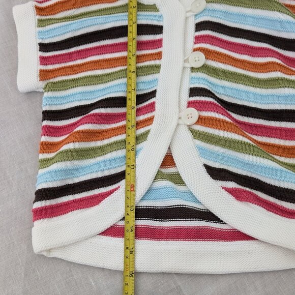 GYMBOREE Girl's Button-Up Short-Sleeve Sweater with Hoodie Age 5 - Picture 5 of 6